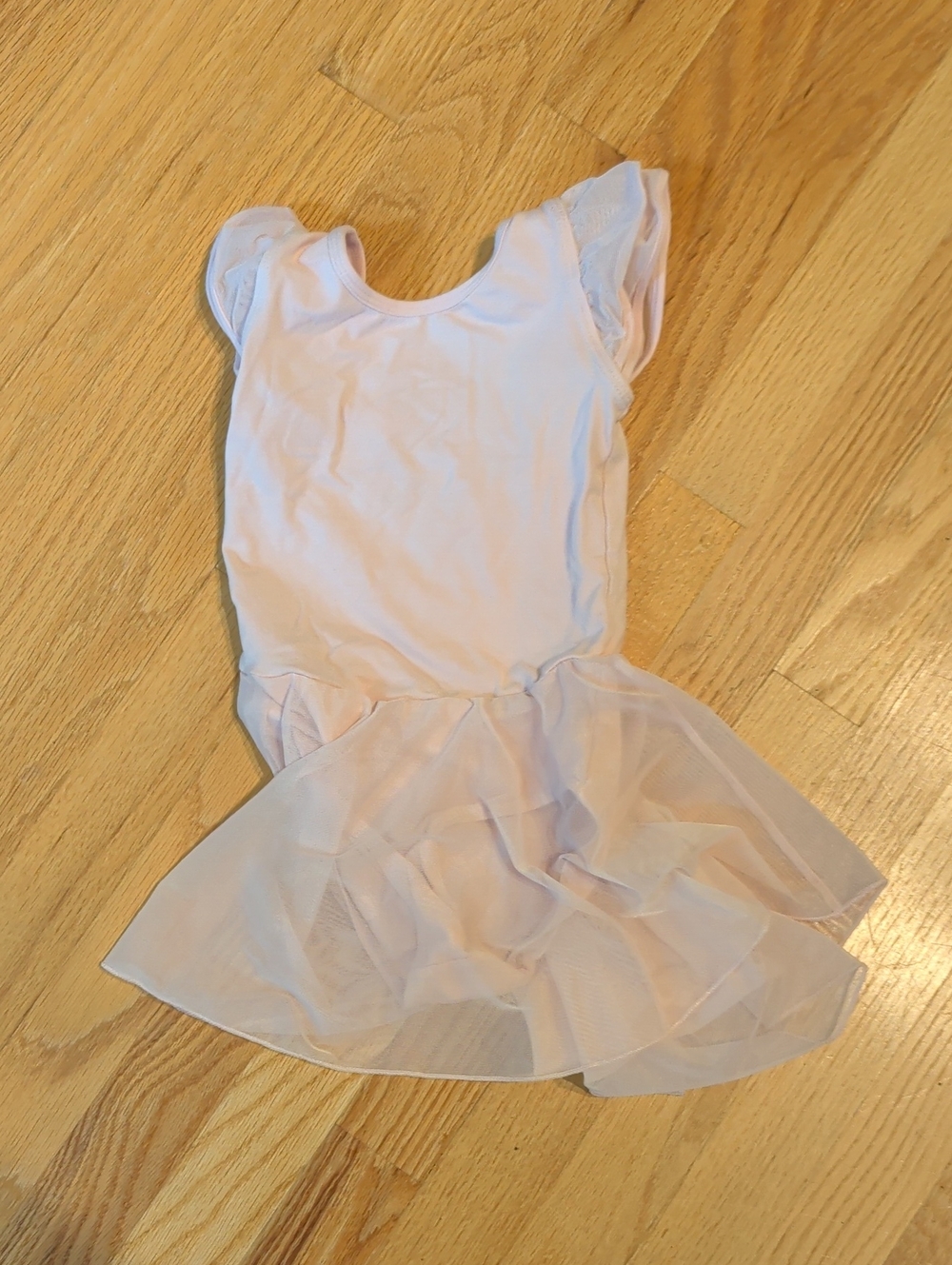 Girls Light Pink Ballet Dress with Ruffle Skirt Leotard 4T